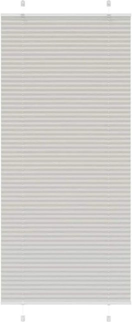 vidaXL Plissee Hellgrau, semi-transparent, Polyester, B: 100 cm, H: 200 cm - Bild 1