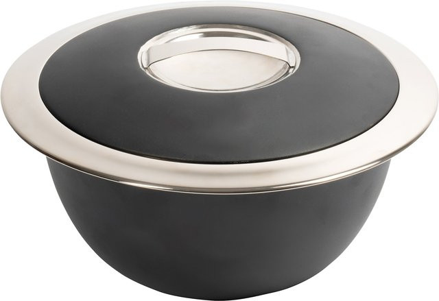 Genialo Edelstahl-Thermoschüssel-Set, 3-teilig, Schwarz - Bild 1