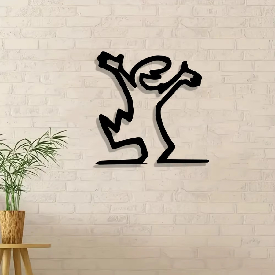 CIFBUY Wandkunst aus Eisenmetall im abstrakten Strandstil als dekoratives Element für deinen Eingangsbereich oder Wohnraum - Bild 4