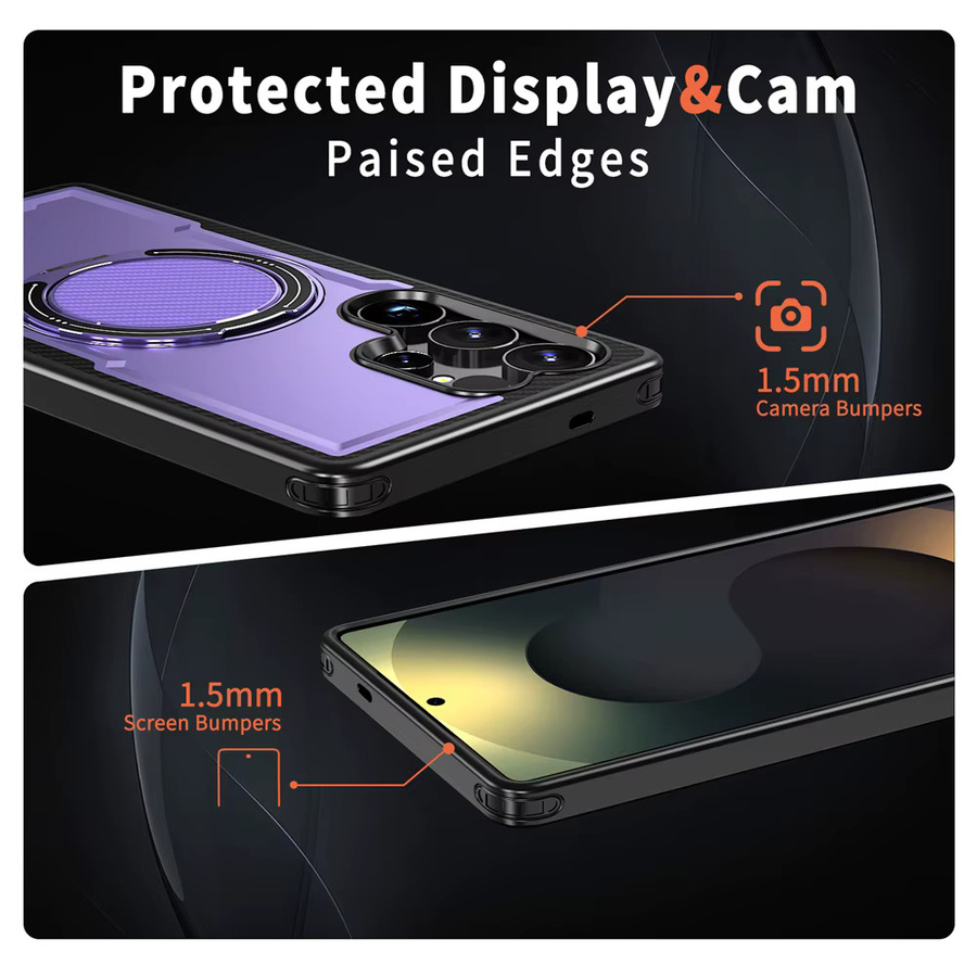 Sagsafe Magnetische 360 Grad Drehbare Halterung Hülle für Samsung Galaxy S26 S25 S24 S23 S22 S21 Plus Ultra FE Edge X Cover7 Pro mit kabellosem Laden - Bild 3