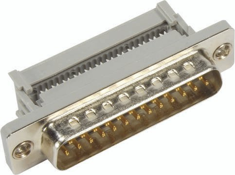 HARTING Steckverbinder 09 66 328 7702 09663287702 mit 25 Polen und Schneidklemmanschluss in Grau - Bild 1