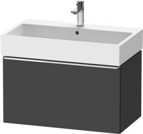 Duravit Waschtischunterschrank D-Neo, Wandhängend, Grau Matt, B/T: 78,4 x 44,2 cm - Bild 1