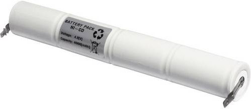 Emmerich Notleuchten-Akku 48D4000S mit U-Lötfahne, 4.8V, 4000 mAh, Weiß - Bild 1