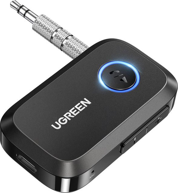 UGREEN Bluetooth 5.3 Empfänger CM596 Schwarz mit 3,5 mm Klinke und USB-C Unterstützung für Stereo Audio via SBC/AAC - Bild 2