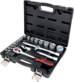 KS Tools Steckschlüsselsatz 1/2 Zoll, 20-teilig, Chrome Vanadium, Silber - Bild 2