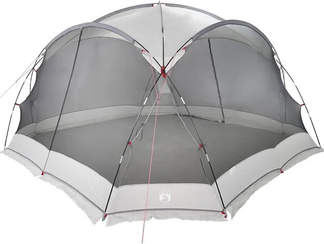 vidaXL Zelt mit Dach in Grau aus Polyester, B/T/H: 434 x 434 x 230 cm - Bild 1