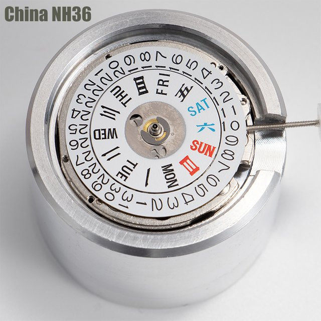 CHIICSMART Automatisches mechanisches NH36-Uhrwerk, Silber - Bild 1