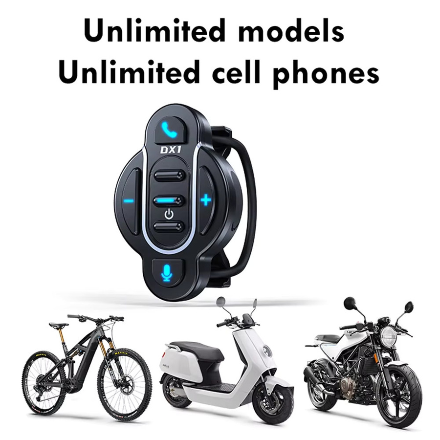Kebidumei Intelligente Bluetooth 5.4 Fernbedienung Wasserdichter Media Controller in Schwarz für Helm Kopfhörer Motorrad und Fahrrad Lenker - Bild 4