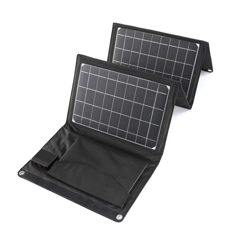 Luxuglow Faltbares Solar Panel 100W Tragbares Solar Ladegerät mit USB-C für Outdoor und Camping in Schwarz - Bild 3