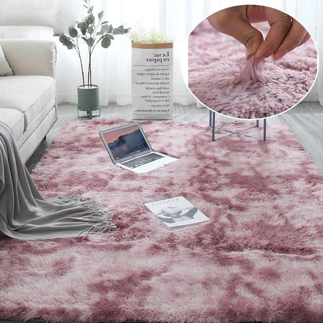 Weicher Shaggy-Teppich Decor Home 888 in Pink mit Batik-Farbverlauf aus Wolle und Viskose, B: 160 cm, L: 230 cm - Bild 1