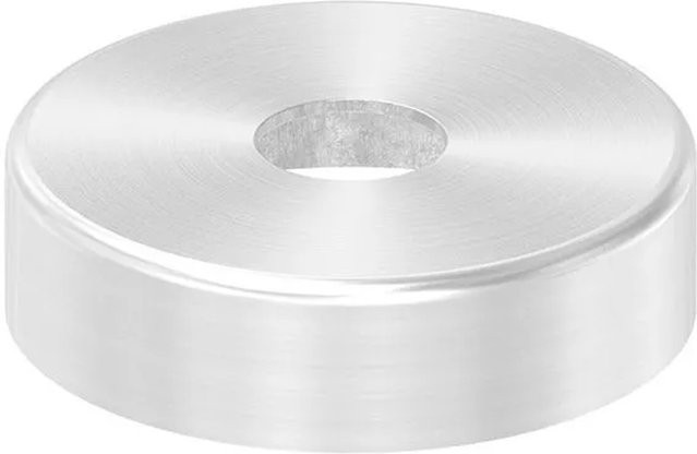 FeNau Abdeckrosette aus Edelstahl in Silber matt für Rundrohr Ø 12 mm, Durchmesser: 45 mm, Höhe: 12 mm - Bild 1