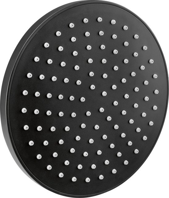 baliv Kopfbrause KBR-20.11 Overhead Rund in Schwarz Matt mit Anti-Limescale-Funktion, Durchmesser: 20 cm - Bild 1