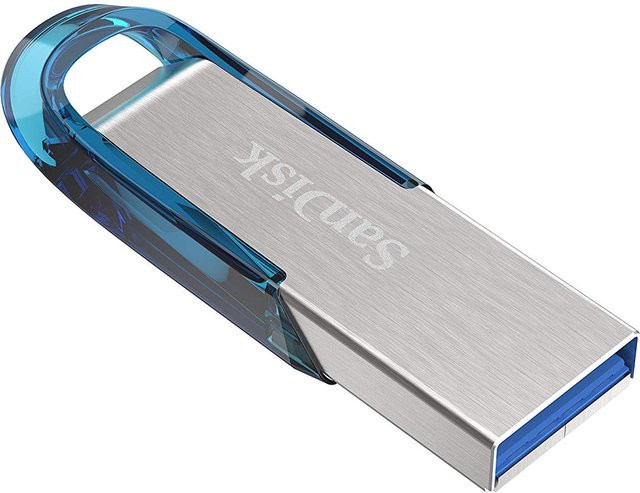 SanDisk Ultra Flair USB-Flash-Laufwerk 128GB USB 3.0 Blau Silber - Bild 1