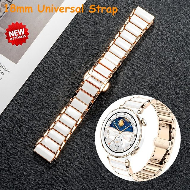 CAOWTAN Uhrenarmband Keramik, 18 mm, Unisex - Bild 1