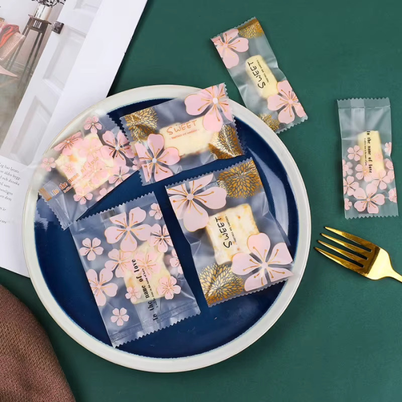 100 Stück Sakura Keks-Verpackungsbeutel für Süßigkeiten, Schokolade und Gebäck - Bild 2