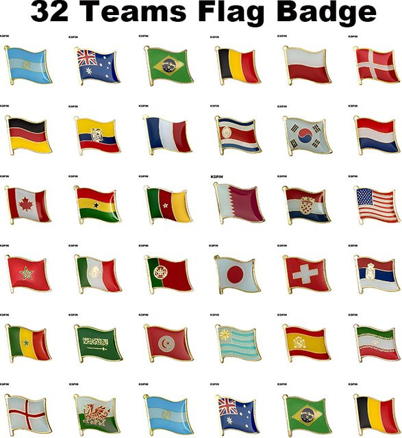 KSPIN Anstecknadel Katar Flagge, Metall, Unisex - Bild 1