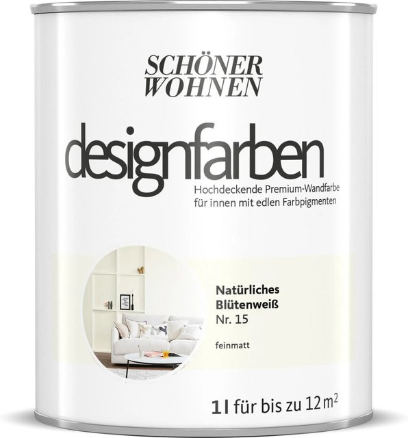 Schöner Wohnen Designfarben Natürliches Blütenweiß Wasserbasierte Holzfarbe Konservierungsmittelfrei - Bild 1