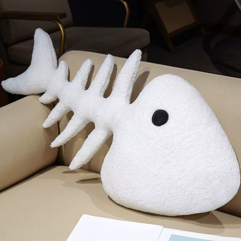 Heißer Fisch Knochen Plüsch Spielzeug, Weiß - Bild 2