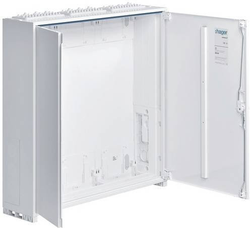 Hager ZB13S Zählerschrank aus Stahl in Weiß, B: 80,0 cm, H: 80,0 cm, T: 20,5 cm - Bild 1