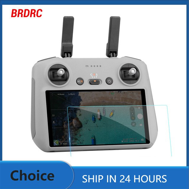 Brdrc HD Full Cover Displayschutzfolie für DJI Drohnen Fernbedienungen RC und RC 2, transparent - Bild 1