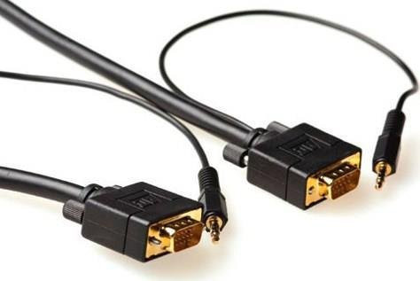 ACT VGA und 3,5 mm Klinke Kabel in Schwarz, Länge: 5 m (AK4992) - Bild 1