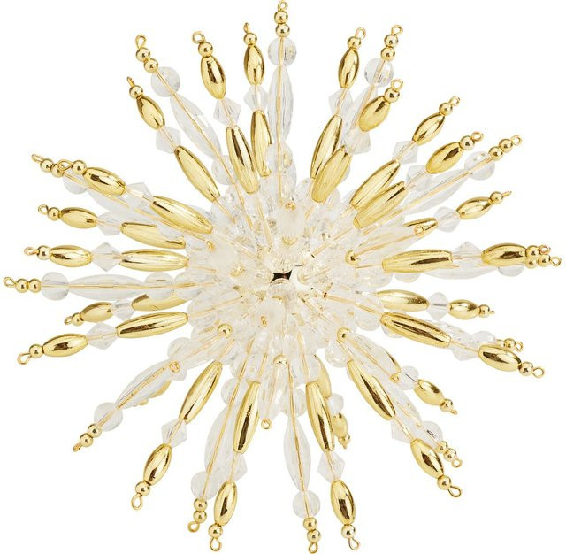 Zauberperle Perlenstern-Komplettset Golden Crystal in Gold für festliche Weihnachtsdekoration - Bild 1