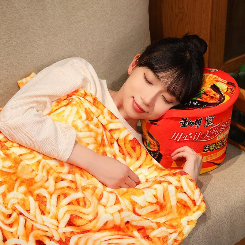 Shin Ramen Süßer Mu Cheng Plüschkissen mit Decke Kuscheltier - Bild 4