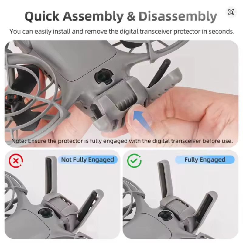 DJI Neo 2 Antennenschutz Digitaler Transceiver-Schutz und Crash-Schutz in Grau - Bild 2