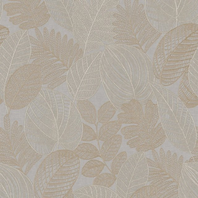 Sublime Vliestapete Blätter in Creme-Beige, florales Design, FSC-zertifiziert, Breite: 52 cm, Länge: 10 m - Bild 1