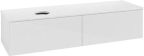 V&B Waschtischunterschrank Antao ohne Frontstruktur in Weiß glänzend lackiert, B: 160 cm, T: 50 cm - Bild 1