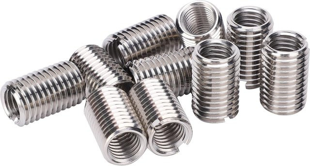 10er Set Gewinde Einsätze zur Reparatur aus Edelstahl in Silber von TOMTOP JMS - Bild 1