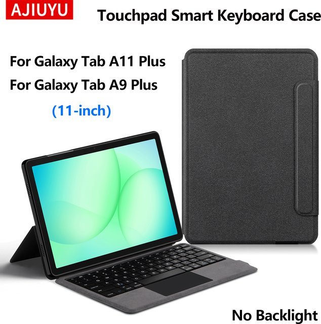 Touchpad-Tastatur und Schutzhülle für Samsung Galaxy Tab A9 Plus / A9+ 11 Zoll in Grau - Bild 1