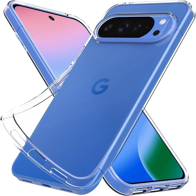Transparente TPU-Silikon-Schutzhülle für Google Pixel 8 9 10 Pro XL 5G, stoßfeste Handyhülle in Klar - Bild 1
