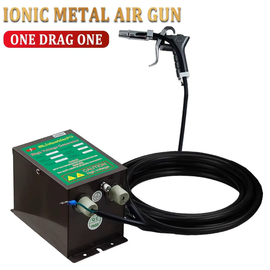 XMSJ Elektrostatische Pistole mit Hochspannungsgenerator und antistatischer Ionisier-Luftpistole in Schwarz B/T/H: 17,0 x 10,0 x 11,0 cm - Bild 4