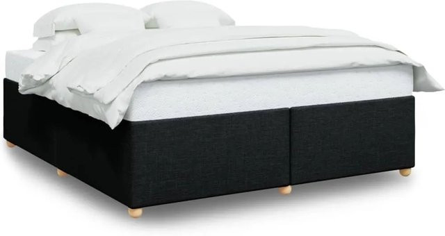 vidaXL Bettgestell mit Stoffbezug in Schwarz, B/T: 200 x 200 cm - Bild 1