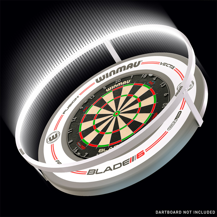 Winmau Dartboard-Beleuchtung Bundle Plasma + Surround Ice 4306 in Weiß mit LED-Ring und Netzteil - Bild 2
