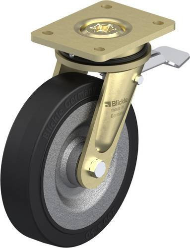 Blickle LS-SE 200K-ST Lenkrolle mit Feststeller aus Stahl, Durchmesser: 200 mm, Tragfähigkeit: 600 kg - Bild 1
