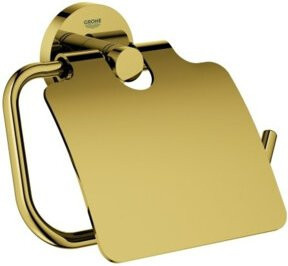 Grohe WC-Papierhalter Essentials C sunr in Gold mit Deckel und verdeckter Befestigung - Bild 1