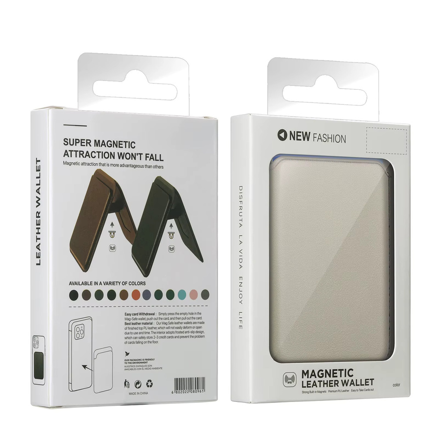 Magnetische Flip-Wallet Kartenhalter Ledertasche mit Standfunktion für MagSafe kompatible iPhones und Samsung Galaxy S24 S25 in Blau - Bild 6