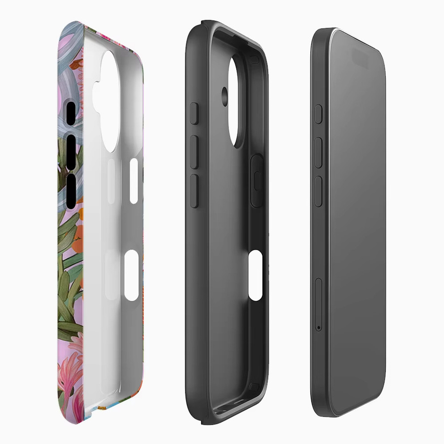 Potdemiel Handyhülle FLORAL SORBET für iPhone 17 16 15 14 13 Pro Max Plus mit Magnetfunktion, robustes Doppel-Schicht-Design, Multicolor - Bild 2