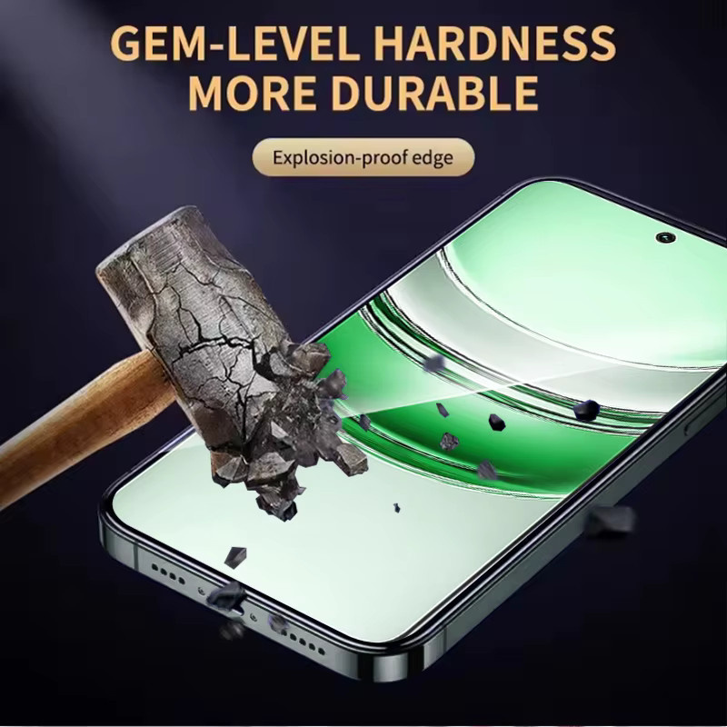 3er-Set gehärtetes Schutzglas für Realme C71 4G, Realme C75 und Realme C71 75 5G, transparent, mit Fingerabdruck-Entsperrung und Explosionsschutz - Bild 3