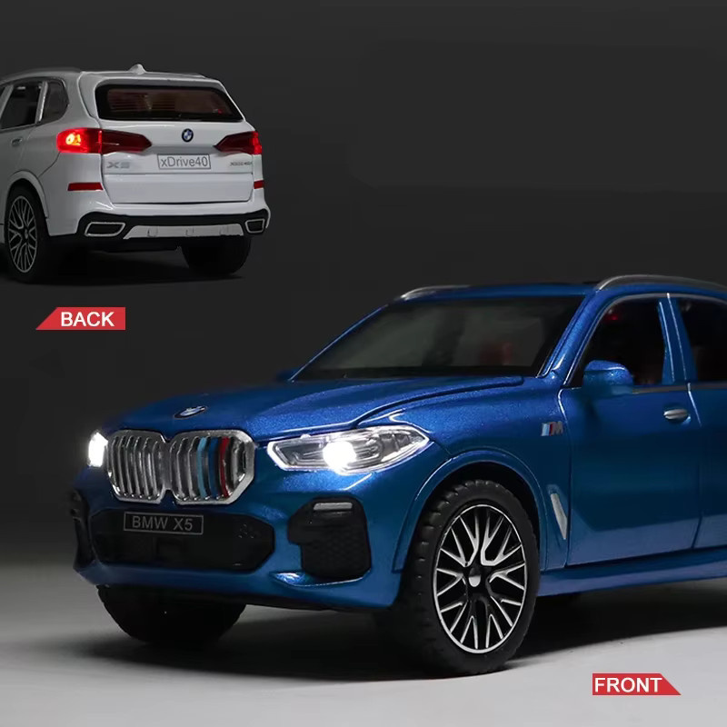 MAKEDA X5 SUV Legierung Auto Modell, 1:32, Metall, mit Sound und Licht, Blau - Bild 2