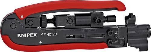 Knipex Kompressionswerkzeug 97 40 20 SB in Rot für F-Stecker, BNC-Stecker, RCA-Stecker sowie RG59, RG6 und RG11 - Bild 1