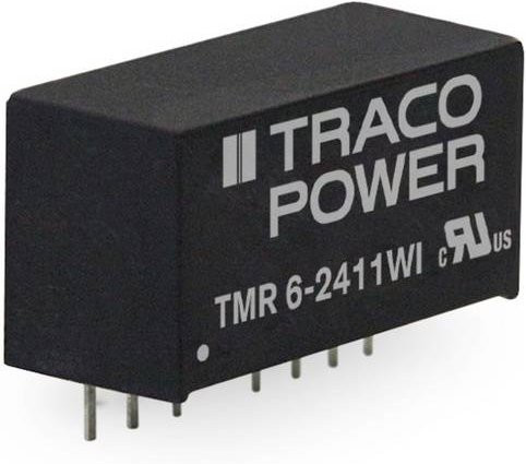 TracoPower TMR 6-4815WI DC/DC-Wandler, Print, Schwarz, 48 V/DC zu 24 V/DC, 250mA, 6W, 1 Ausgang - Bild 1