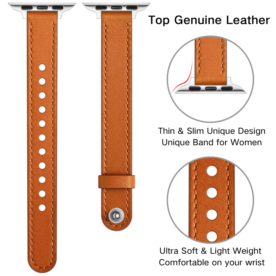 WoMaGe Uhrenarmband Leder, Unisex - Bild 4
