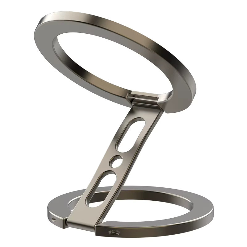 WSSHE MagSafe Telefonhalter für iPhone 14/15/16, faltbarer magnetischer Fingergriff mit 360 Grad Drehung, Silber - Bild 2