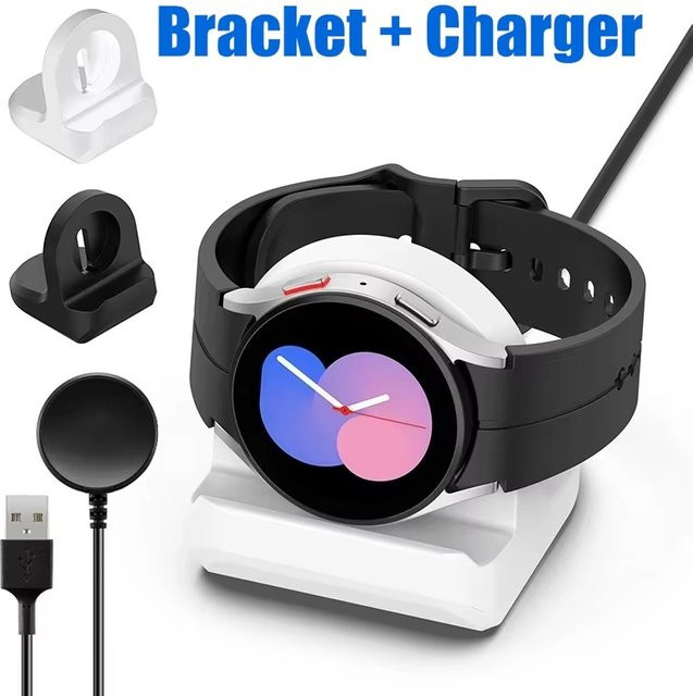 Samsung Magnetisches kabelloses Ladegerät für Galaxy Watch 4 3 Active 2 in Weiß - Bild 1