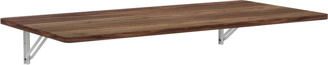 okwish Klapptisch aus MDF zur Wandmontage für Küche und Home Office, Braun, B/T/H: 114 x 56 x 18 cm - Bild 1
