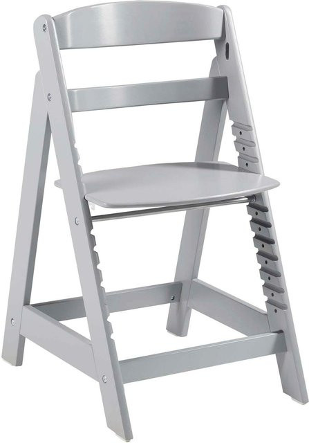 Roba Treppenhochstuhl Sit Up CLICK in Weiss und Grau aus lackiertem Holz, B/T/H: 71,0 x 44,5 x 80,0 cm - Bild 1