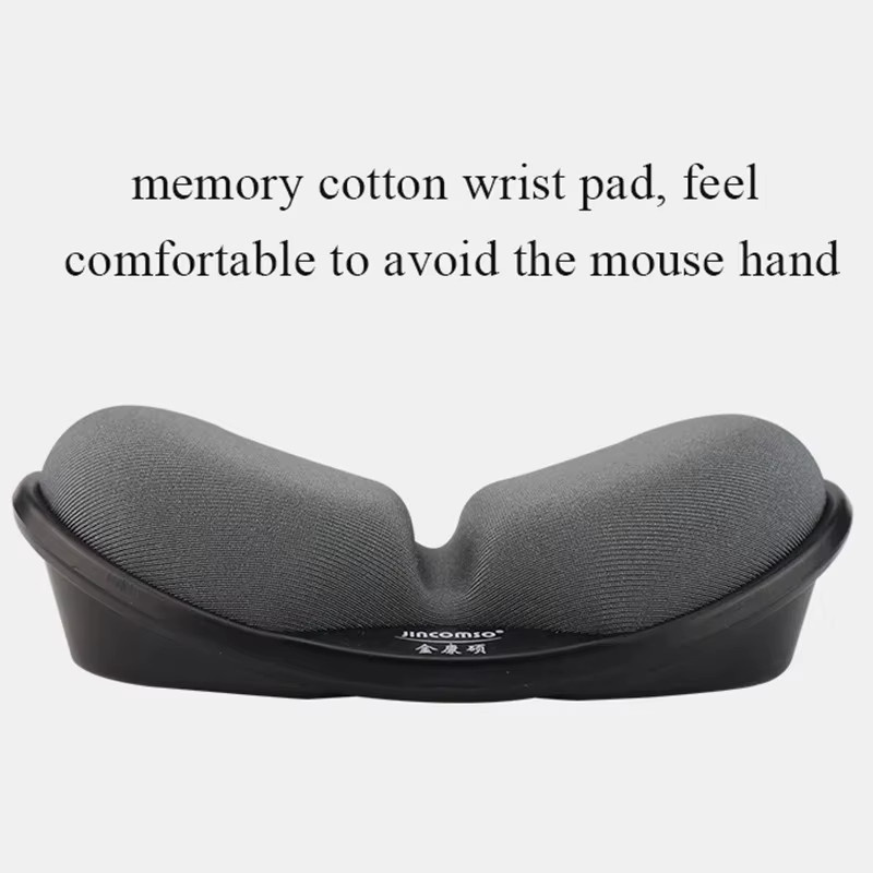 Ergonomisches Himolins Memory Foam Mauspad mit Handgelenkstütze und Anti-Rutsch-Unterseite in Schwarz - Bild 5
